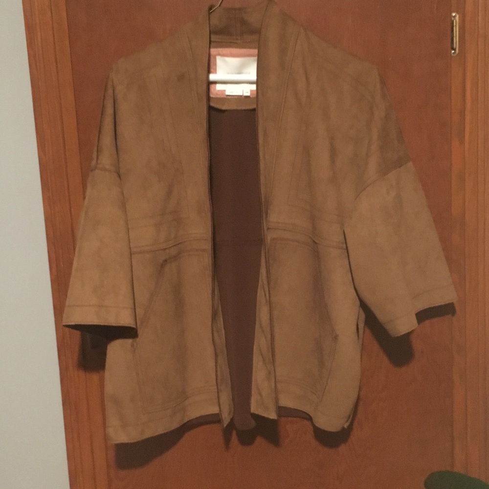 Faux suede kimono from Anthropologie